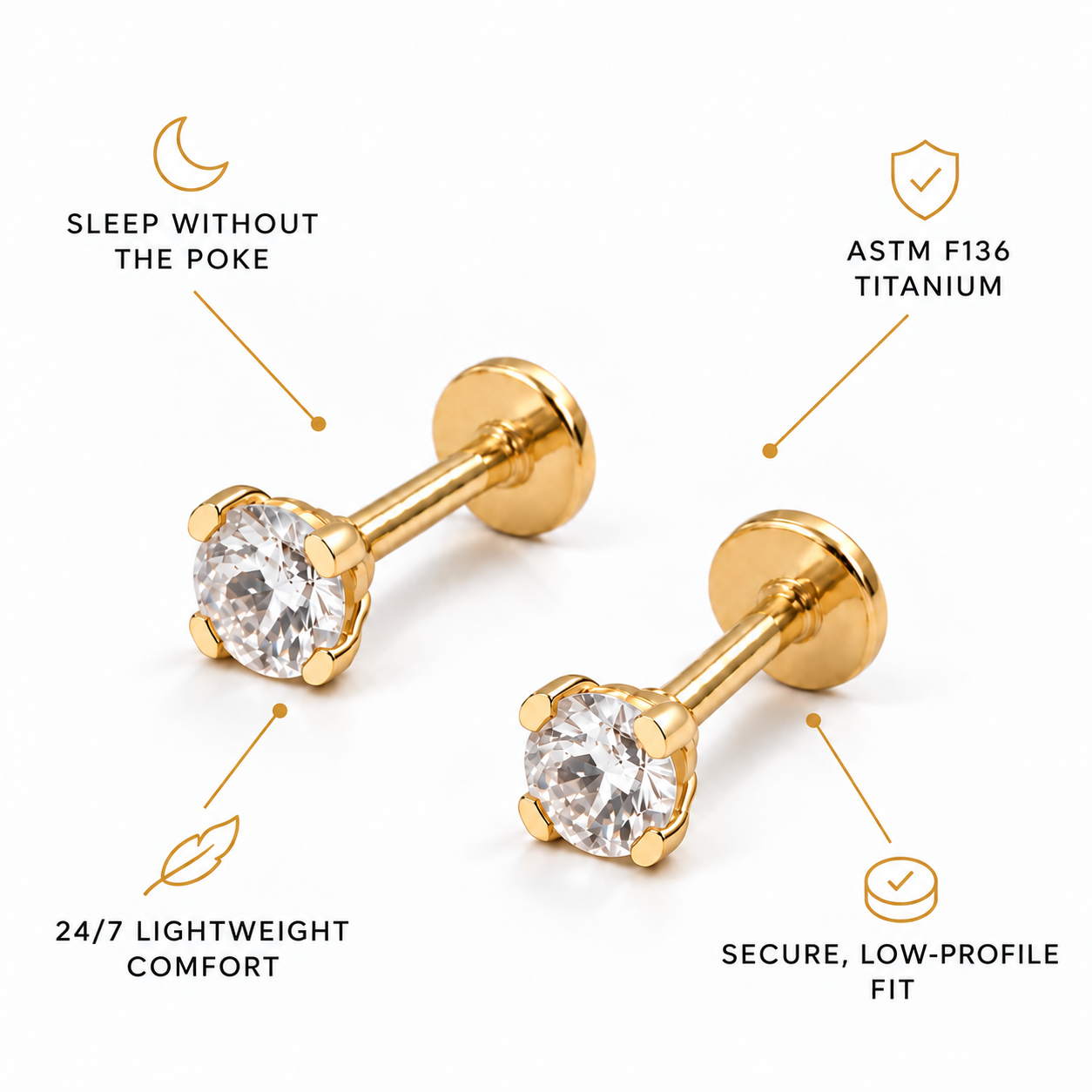 Everyday Flat-Back Studs